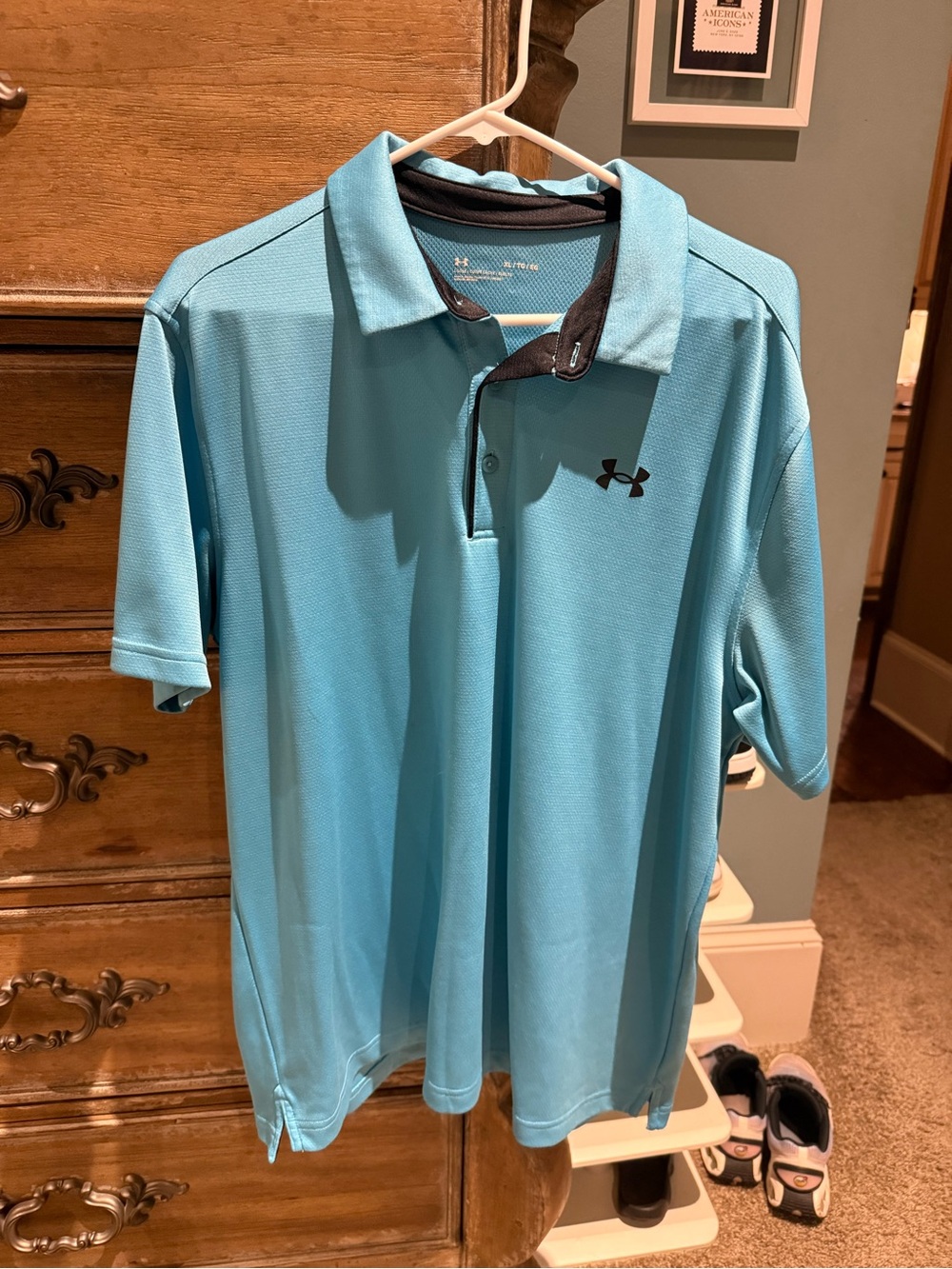 Under Armour Aqua Blue Short-Sleeve Performance Polo